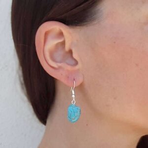 Boucles d'oreilles fantaisie turquoise
